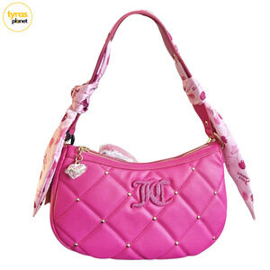 Juicy Couture Holding The Line COHO Cherry Shoulder Bag Pink Raspberry EXCLUSIVE